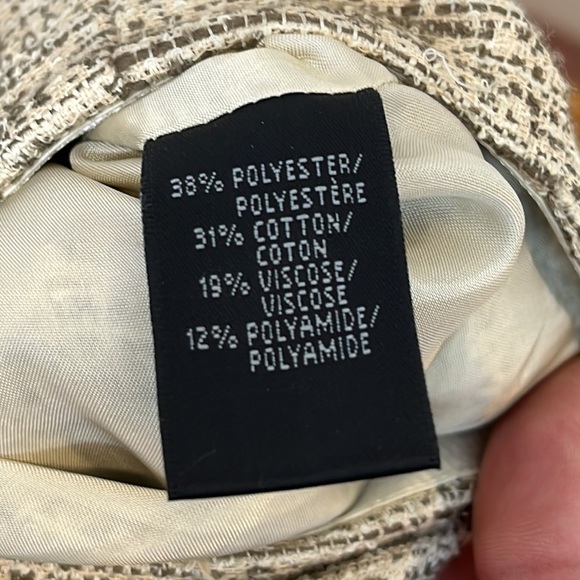 Lafayette 148 New York Womens Boucle Nude Back Split Zipper Skirt SIZE 0 - Picture 5 of 8